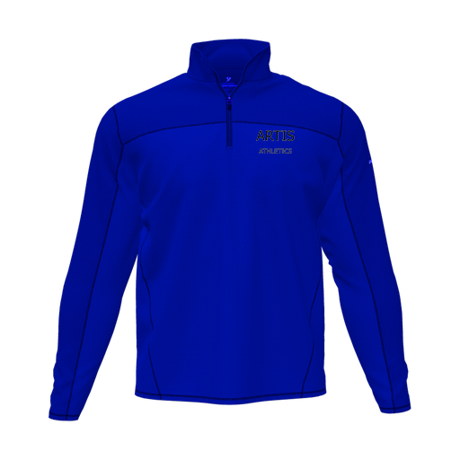 [CUS-DFW-QTRZ-PER-LSL-RYL-AS-LOGO2] Quarter Zip Pullover (Adult S, Royal)