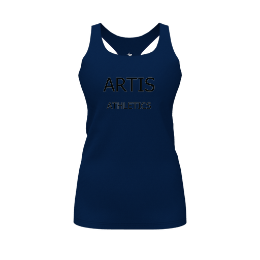 [FT0TRBNV-FYS-LOGO2] Decker Racerback Tank Top (Female Youth S, Navy)