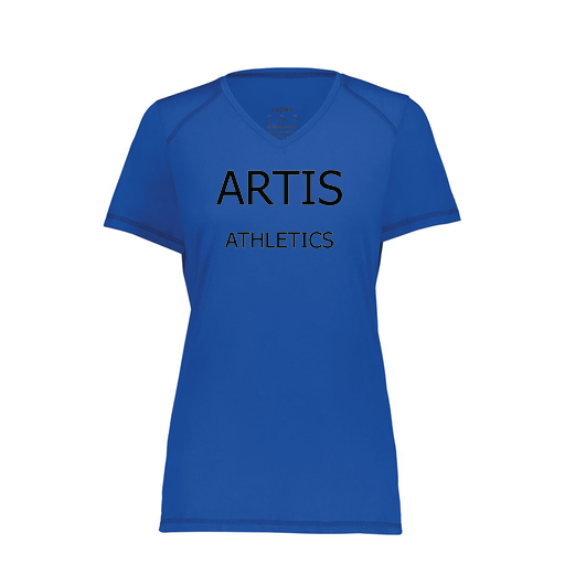 [6844.060.XS-LOGO2] Women's SoftTouch Short Sleeve (Female Adult XS, Royal)