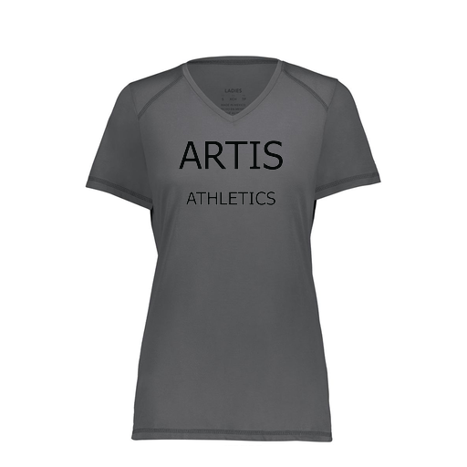 [6844.98D.XS-LOGO2] Women's SoftTouch Short Sleeve (Female Adult XS, Gray)