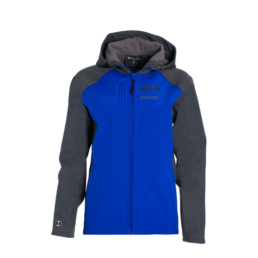 [229357.H02.XS-LOGO2] Soft Shell Full Zip Jacket - Womens (Female Adult XS, Royal)