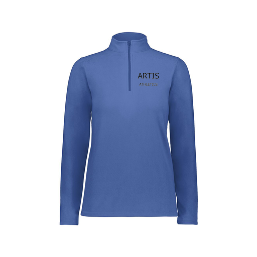 [6864.060.XS-LOGO2] Ladies MicroFleece 1/4 Zip Pullover (Female Adult XS, Royal)