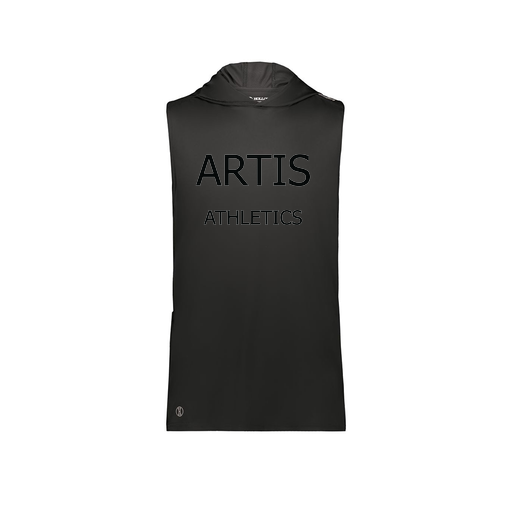 [222590.080.XS-LOGO2] Men's CoolDry Sleeveless Hoodie (Adult XS, Black)