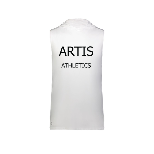 [222590.005.XS-LOGO2] Men's CoolDry Sleeveless Hoodie (Adult XS, White)