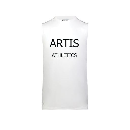 [222593.005.S-LOGO2] Men's CoolDry TankTop (Adult S, White)
