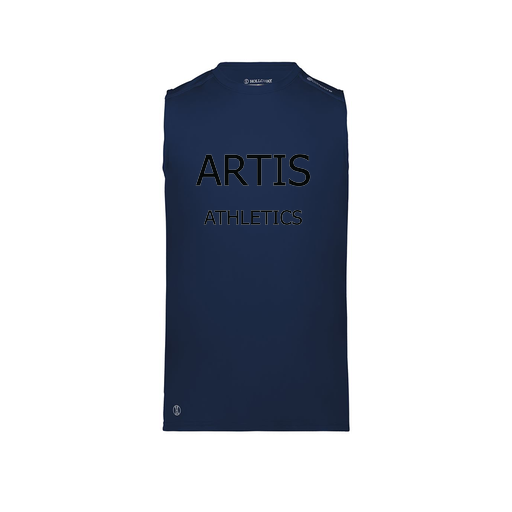 [222593.065.S-LOGO2] Men's CoolDry TankTop (Adult S, Navy)