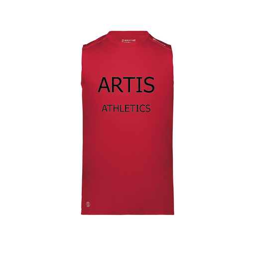 [222593.083.S-LOGO2] Men's CoolDry TankTop (Adult S, Red)