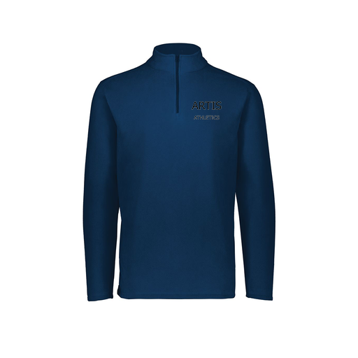 [6863.065.XS-LOGO2] Men's MicroFleece 1/4 Zip Pullover (Adult XS, Navy)
