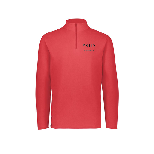 [6863.083.XS-LOGO2] Men's MicroFleece 1/4 Zip Pullover (Adult XS, Red)