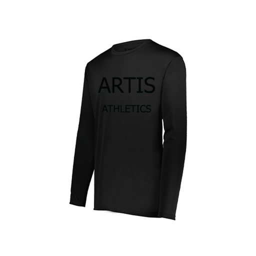 [222822.080.XS-LOGO2] Men's LS Smooth Sport Shirt (Adult XS, Black)