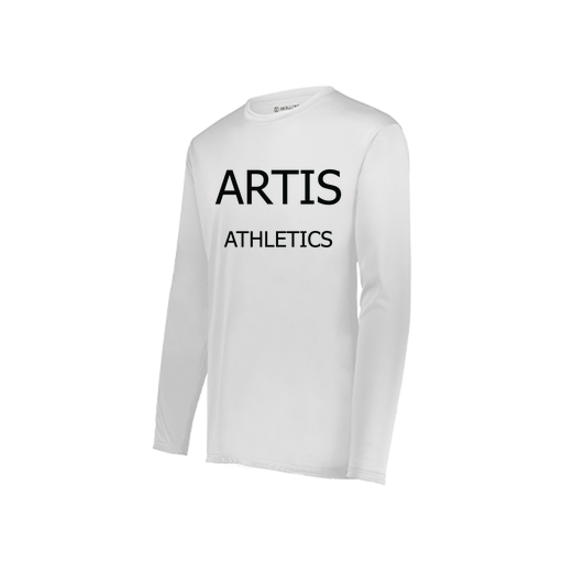 [222822.005.XS-LOGO2] Men's LS Smooth Sport Shirt (Adult XS, White)