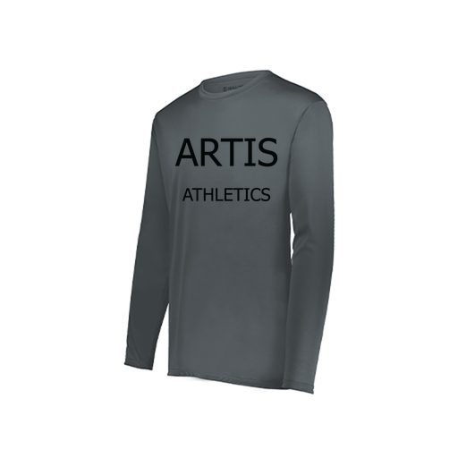 [222822.059.XS-LOGO2] Men's LS Smooth Sport Shirt (Adult XS, Gray)