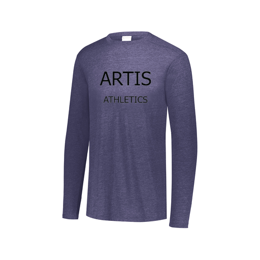 [FTLCUBNV-AXS-LOGO2] Decker Men's Tri-Blend T-Shirt - Long Sleeve (Adult XS, Navy)