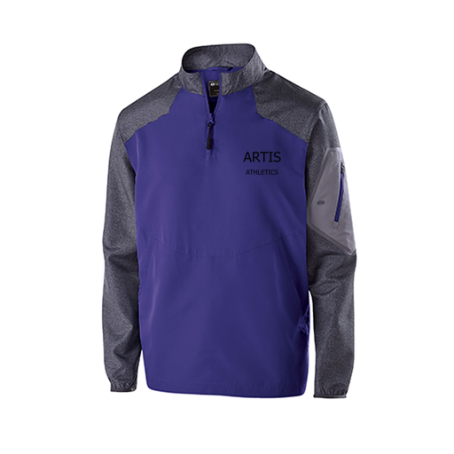 [229155.H68.XS-LOGO2] Men's Raider LS Pullover (Adult XS, Purple)