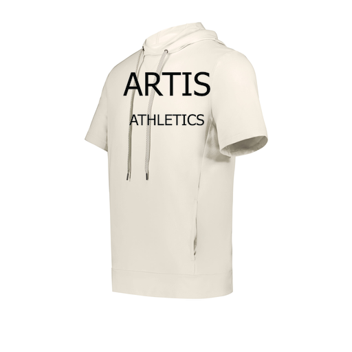 [222505.907.S-LOGO2] Men's Venturs Soft Knit Short Sleeve Hoodie (Adult S, White)