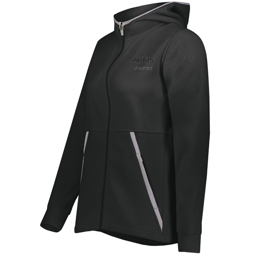 [6860.080.XS-LOGO2] Ladies Chill Full Zip Fleece (Female Adult XS, Black)
