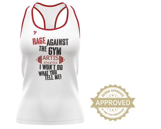 Women's White Racerback Noon Artis